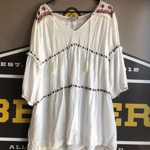 white boho dress/shirt